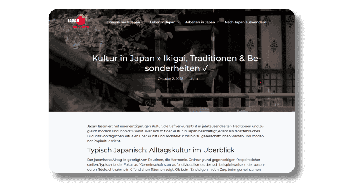Mein Portfolio Japan Work and Travel Blogartikel