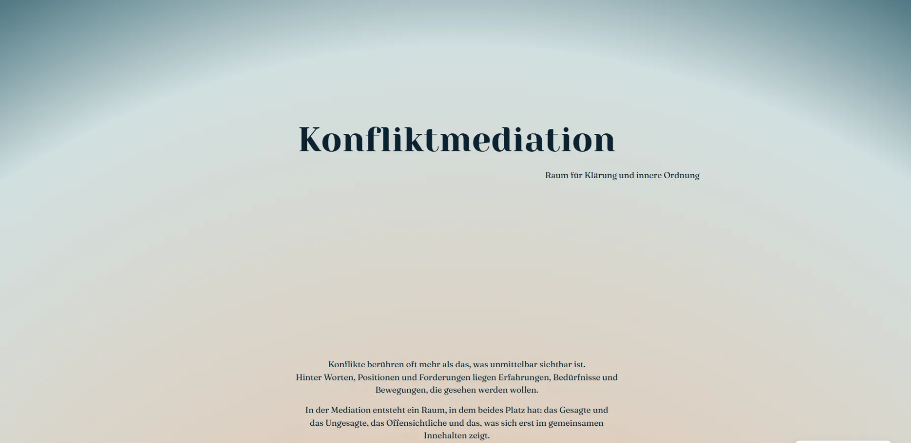 Raum für Klärung Portfolio Unterseite